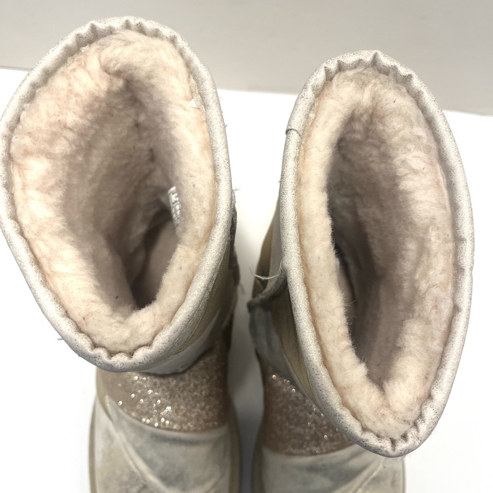 Ugg Classic Glitter Patchwork 1100054 W/Gold Sher… - image 4